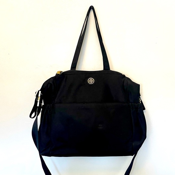 Tory Burch Large Diaper Bag Black Nylon - Picture 2 of 8